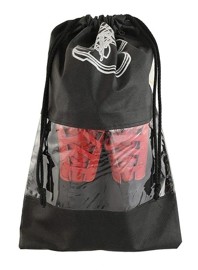 Drehotry Shoe Cover/String Bag Organizer | Durable Non-Woven Storage Bag with Shoe Print Design | Ideal for Organizing and Protecting Shoes,Pack of 2 - Image 4